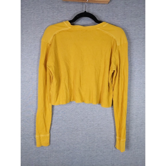 🎉 3/$20 Wild Fable Waffle Henley Crop Top - Picture 5 of 9